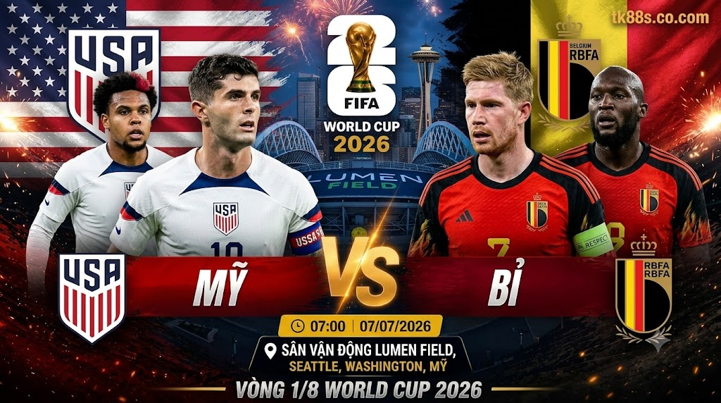 Nhận định Mỹ vs Bỉ vòng 1/8 World Cup 2026 tại brandnewtivat.me