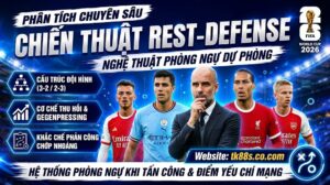 Phân tích chiến thuật Rest-Defense và nghệ thuật phòng ngự dự phòng trong bóng đá - Cẩm nang chiến thuật brandnewtivat.me.