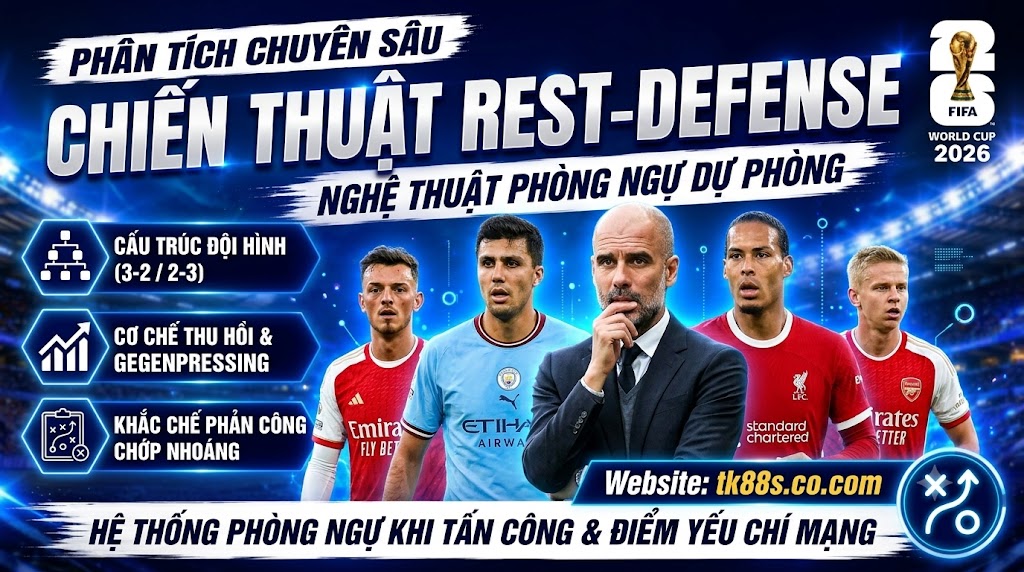 Phân tích chiến thuật Rest-Defense và nghệ thuật phòng ngự dự phòng trong bóng đá - Cẩm nang chiến thuật brandnewtivat.me.